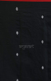Black Cotton with Jamdani Woven Design