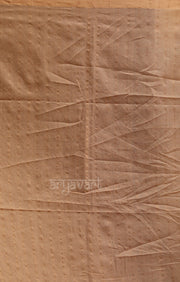 Latte Colour  Silk Cotton Saree With Woven Zari Checks & Zari Pallu