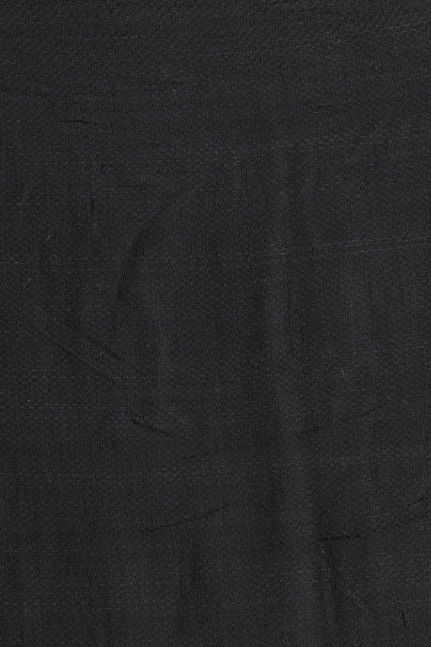 Black Cotton Saree With a Stunning Red and Gold Pallu