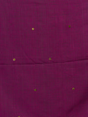 Burgundy Cotton Saree With Sparkling Sequence