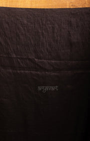Gold & Black Tissue Linen Saree