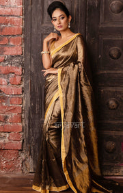 Gold & Silver Tissue Linen Saree