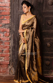 Gold & Silver Tissue Linen Saree