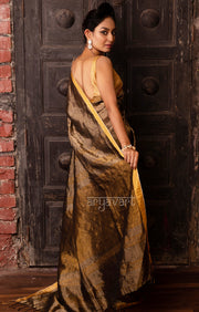 Gold & Silver Tissue Linen Saree