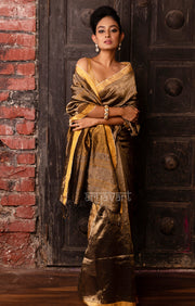 Gold & Silver Tissue Linen Saree