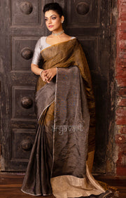 Gold & Silver Tissue Linen Saree