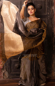 Gold & Silver Tissue Linen Saree