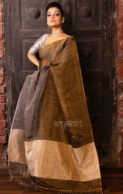 Gold & Silver Tissue Linen Saree