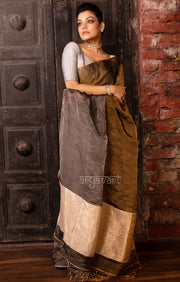 Gold & Silver Tissue Linen Saree