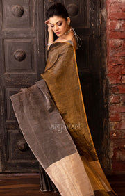 Gold & Silver Tissue Linen Saree
