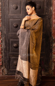 Gold & Silver Tissue Linen Saree