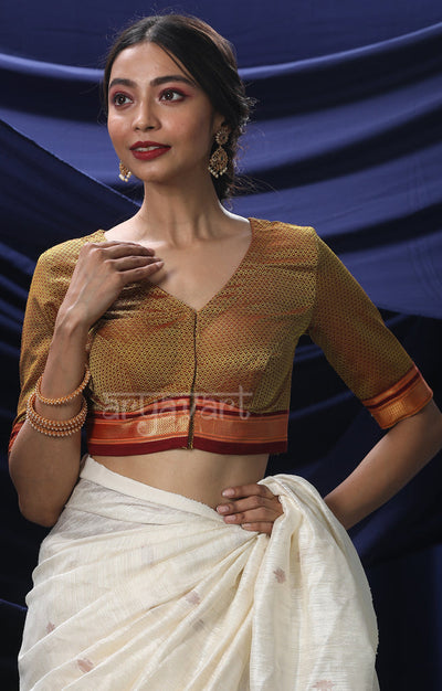 Golden Yellow Khun Fabric Blouse