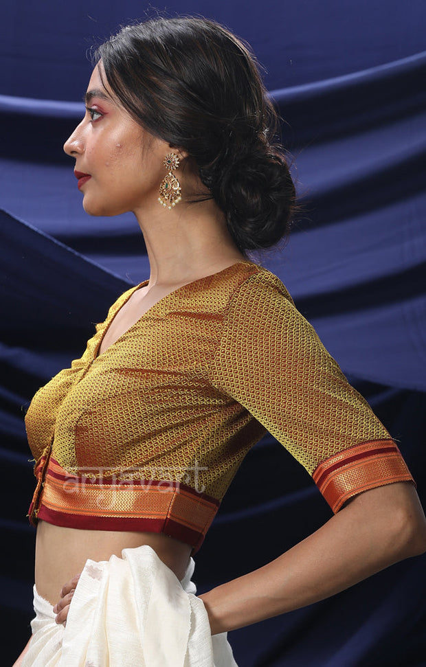 Golden Yellow Khun Fabric Blouse