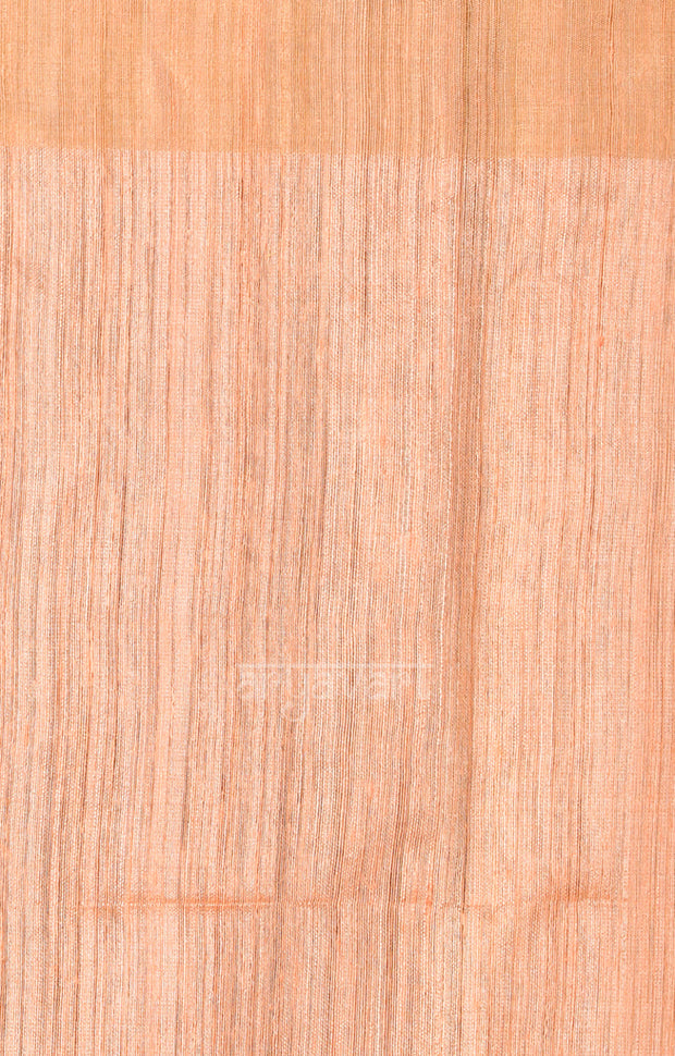 Strawberry Pink Silk Cotton Saree with Gold Zari Checks & Pallu