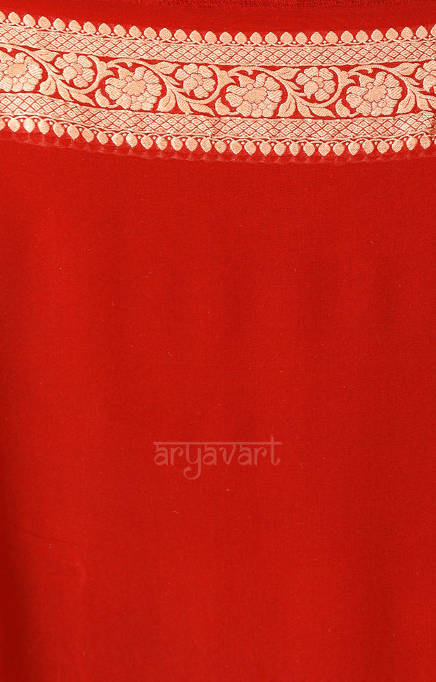 Burgundy Saree with Zari Floral Woven Design