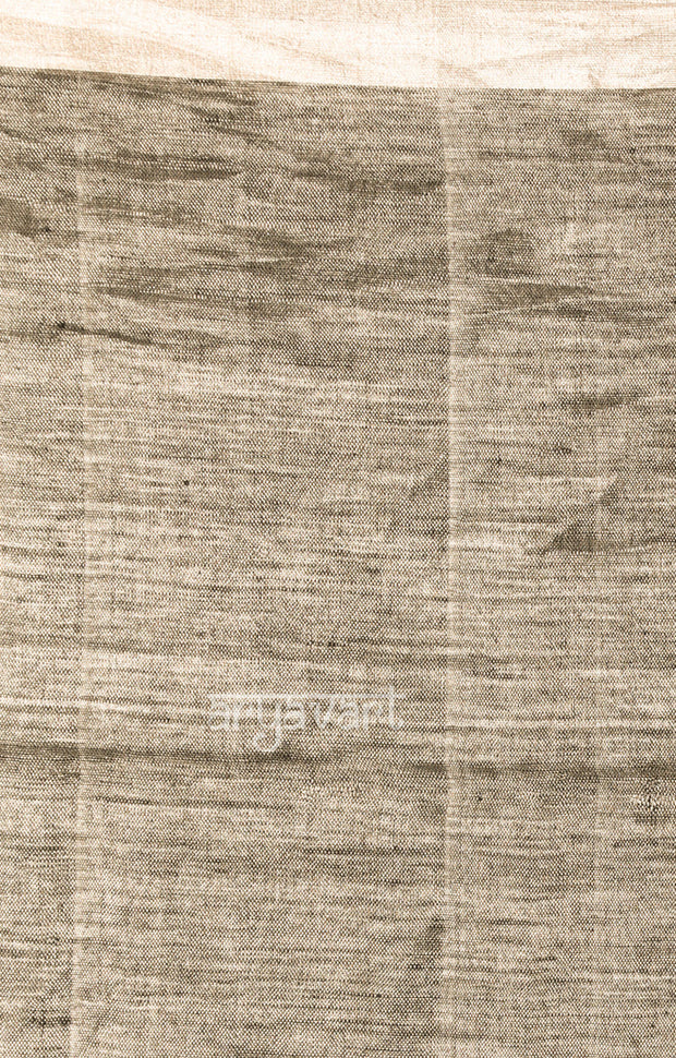 Olive Gold Tissue Linen Saree