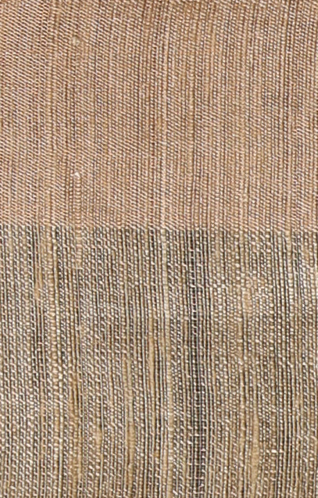 Rose Gold Matka Silk Saree With Geometric Zari Work