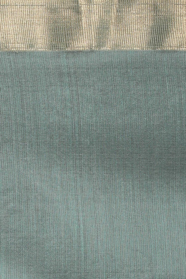 Sea Green Chanderi Silk Saree With Woven Zari Butta