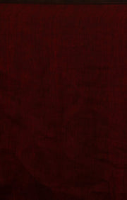 Maroon, Gold and Silver Thick Vertical Striped Linen Saree